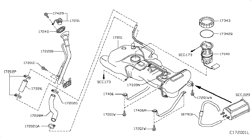 NISSAN 170409U01B - автозапчасть для автомобиля autosila-amz.com