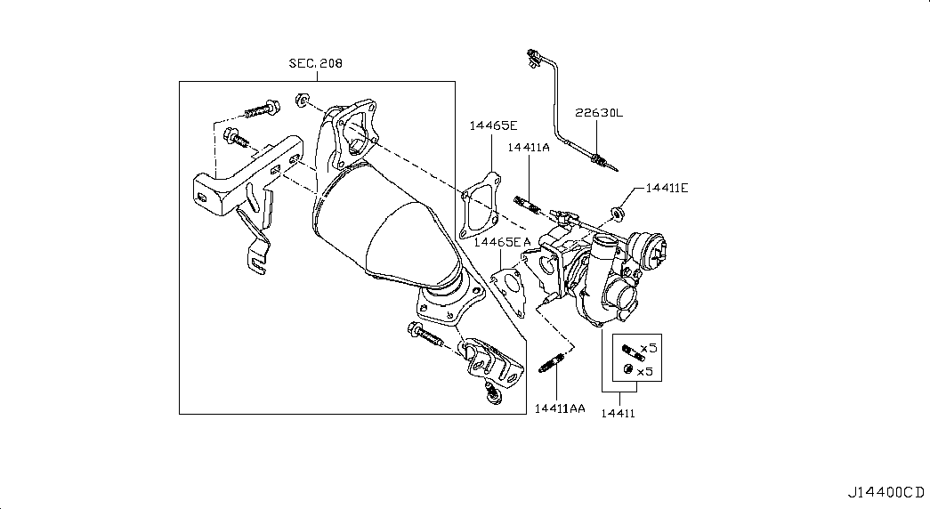 NISSAN 1441100Q0F* - Турбина, компрессор autosila-amz.com