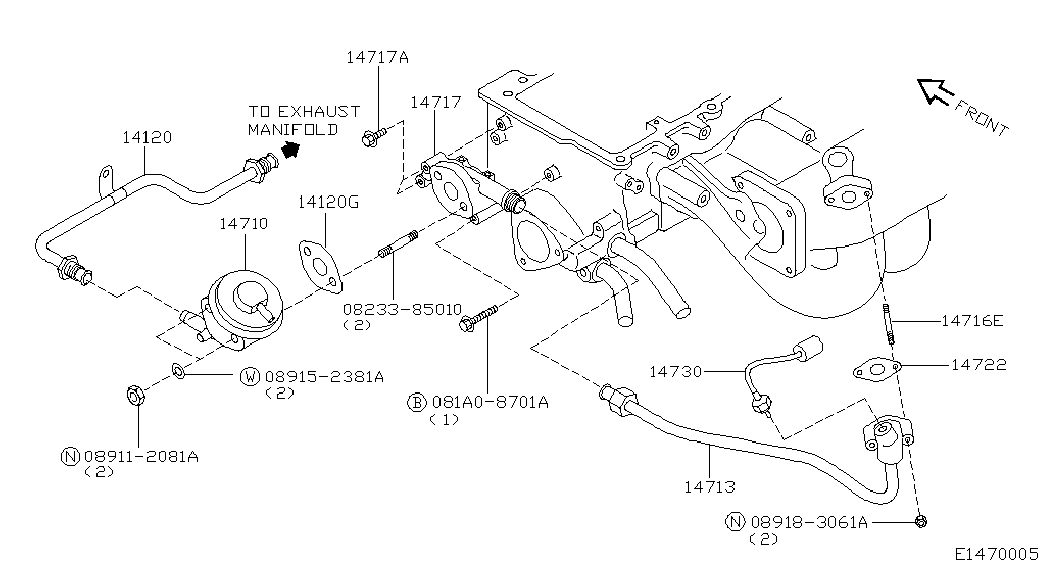 NISSAN 14710-5M001 - Клапан возврата ОГ autosila-amz.com