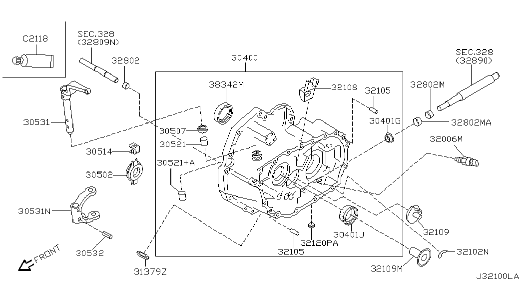 NISSAN 30502-53J01 - Подш.выж. N15 1.6, 2.0 autosila-amz.com