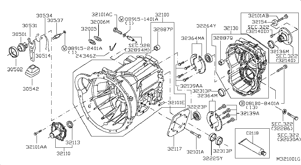 NISSAN 32219-9X503 - Подшипник ступицы передней внутр F24M autosila-amz.com