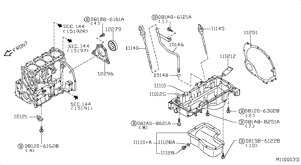 NISSAN 111289C60A - Пробка масляного поддона autosila-amz.com