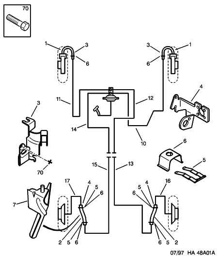 PEUGEOT 4814 19 - BRAKE FLEXIBLE HOSE MNTG CLAMP autosila-amz.com