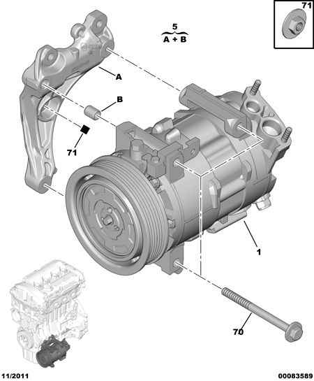 CITROËN 6453.WF - Компрессор кондиционера autosila-amz.com