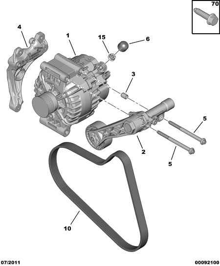 PEUGEOT (DF-PSA) 5751.G9 - Натяжитель приводного ремня с роликом autosila-amz.com