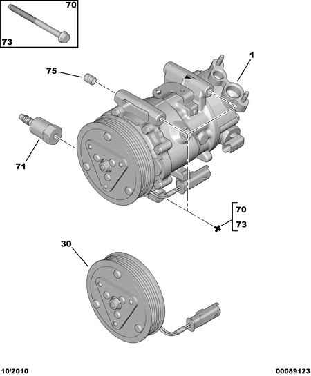 RENAULT 6487 69 - Компрессор кондиционера autosila-amz.com