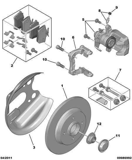 DS 16 070 832 80 - Тормозные колодки, дисковые, комплект autosila-amz.com