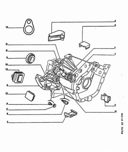 PEUGEOT (DF-PSA) 2117 42 - Возвратная вилка, система сцепления autosila-amz.com