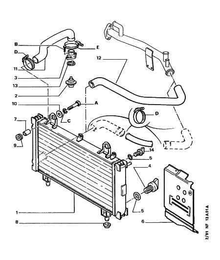 PEUGEOT 1350 45 - RADIATOR OUTLET HOSE autosila-amz.com