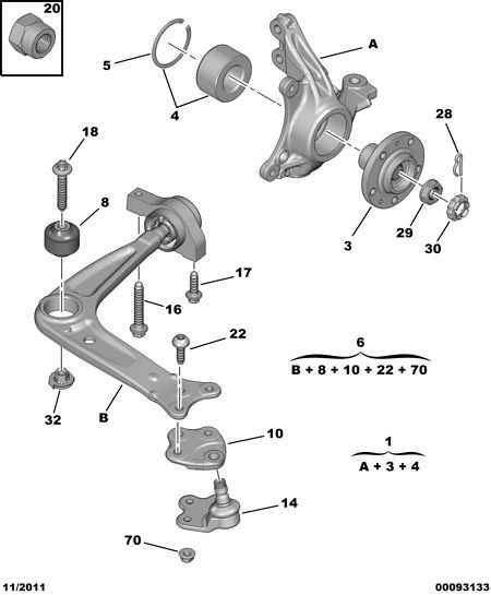 PEUGEOT 96 775 489 80 - Рычаг подвески колеса autosila-amz.com