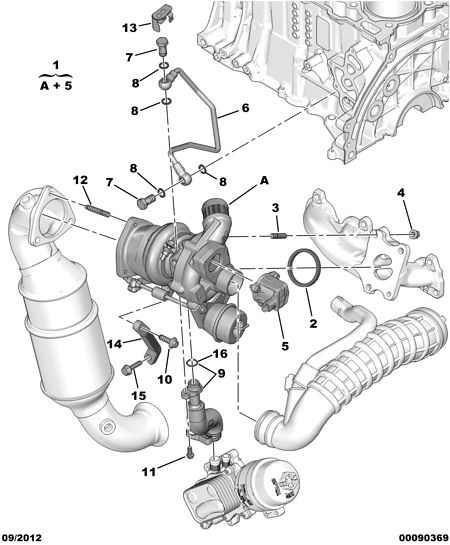 PEUGEOT (DF-PSA) 0376 73 - Шпилька крепления турбокомпрессора М8х125мм autosila-amz.com