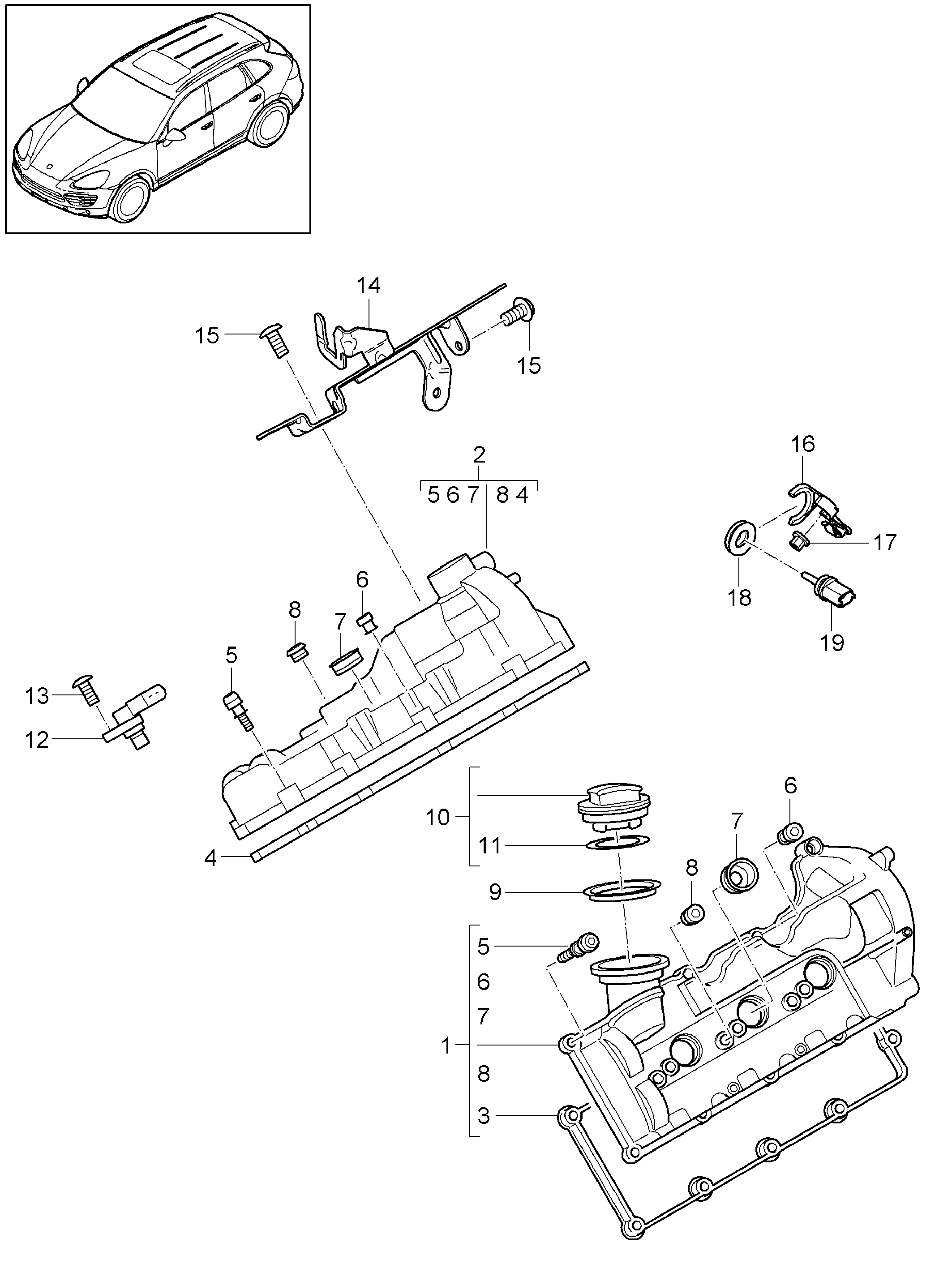 Porsche 955 107 336 00 - Прокладка autosila-amz.com