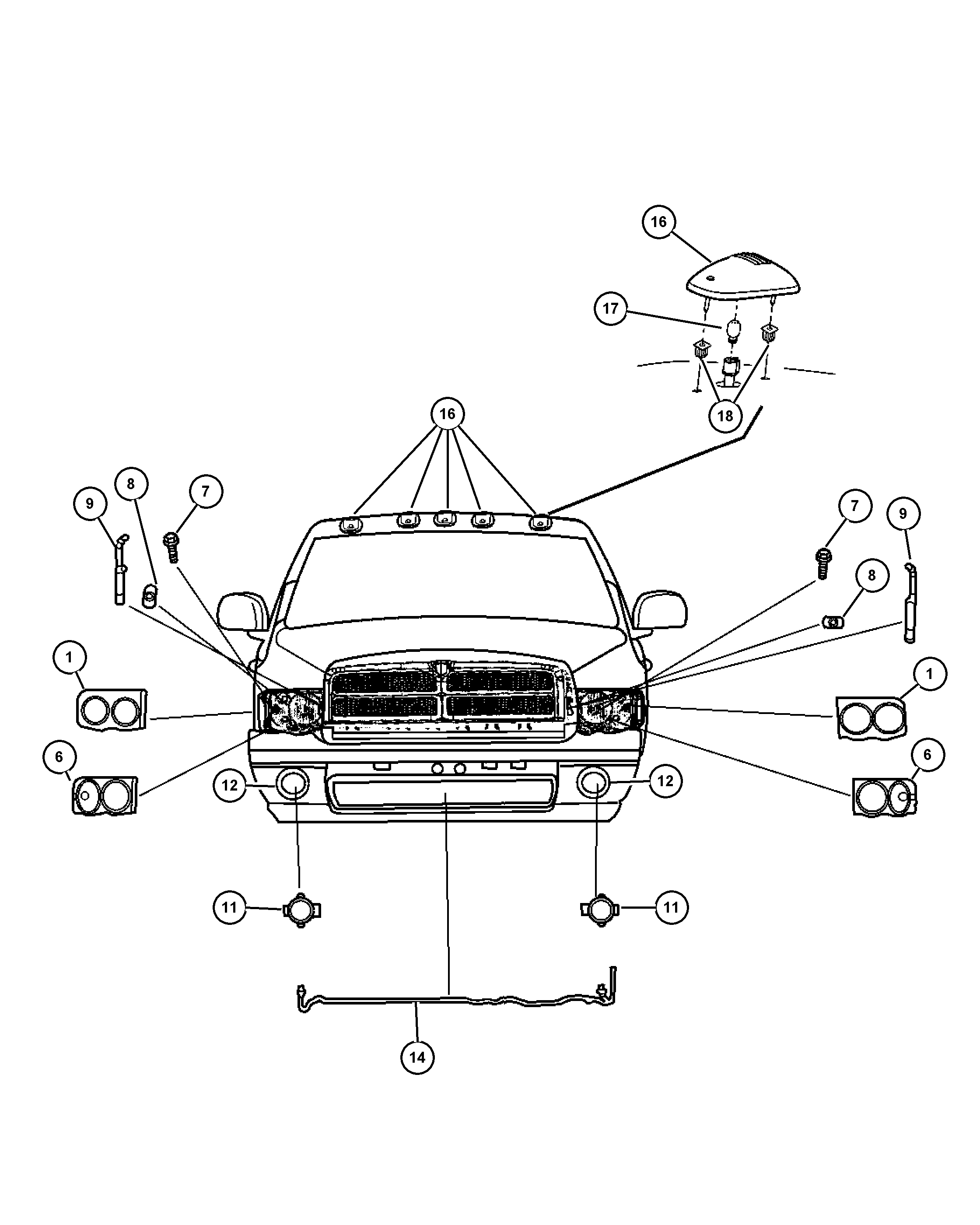 Dodge L000 9006 - Ремонтный комплект кабеля, основная фара autosila-amz.com