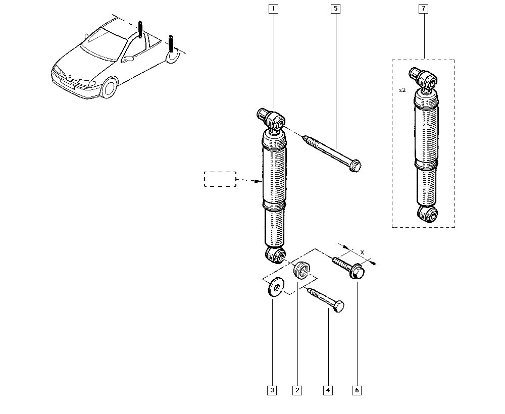 RENAULT 7701479292 - КОМП ЗАДНИХ АМОРТИЗАТОРОВ autosila-amz.com