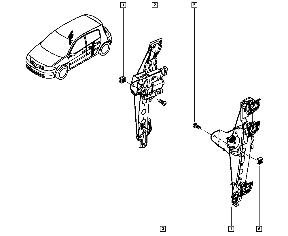 Рено меган 2 схема стеклоподъемников. Механизм стеклоподъемника Меган 2 задний. Задние стеклоподъемники Меган 2 конструкция. Меган 2 направляющая заднего правого стеклоподъемника. Чертёж упора тросика на стеклоподъемника на Рено Меган 2.