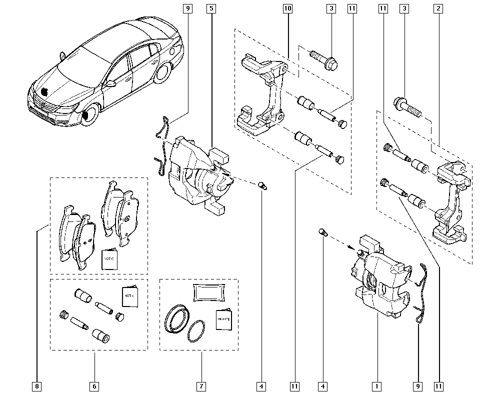 Mitsubishi 410607585R - Тормозные колодки, дисковые, комплект autosila-amz.com