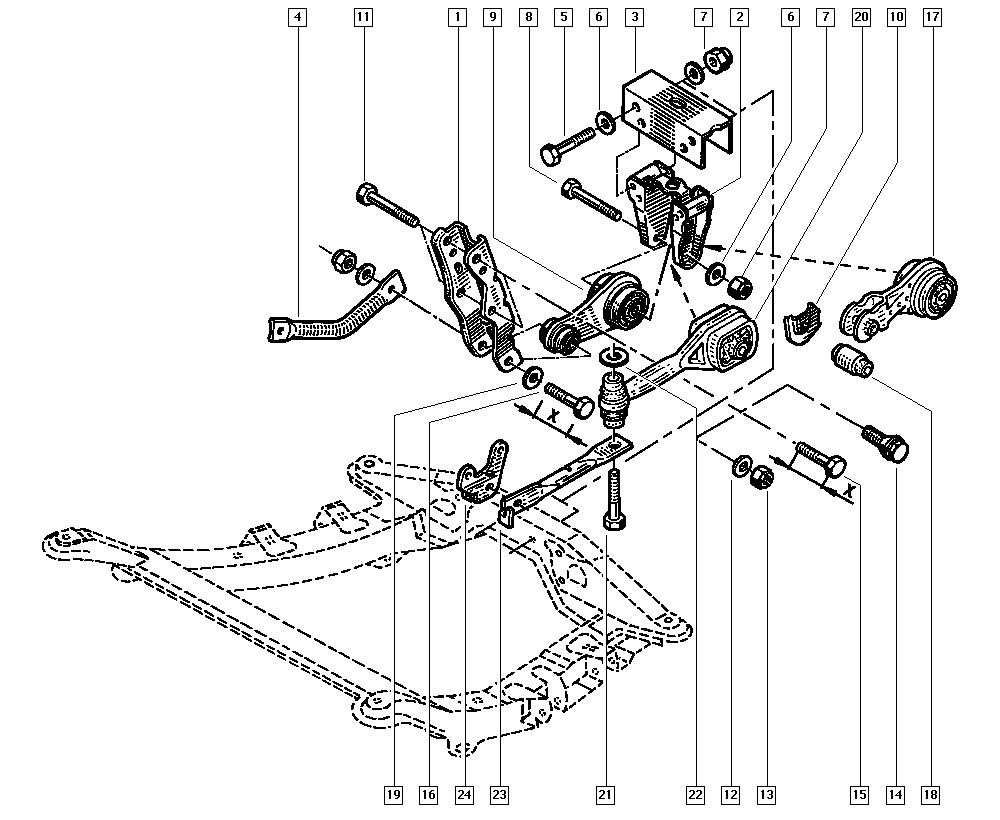 RENAULT 77 00 832 264 - ОПОРА ДВИГАТЕЛЯ (РЕЗ, МЕТ) autosila-amz.com