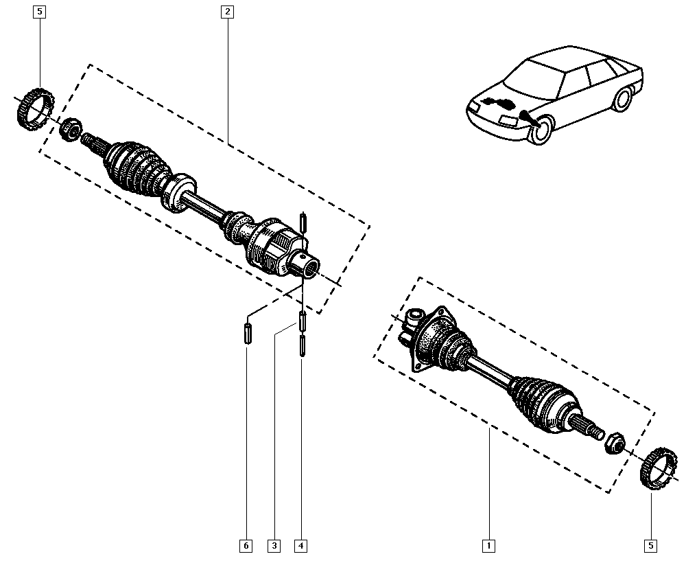 OM 7701351484 - Приводной вал autosila-amz.com