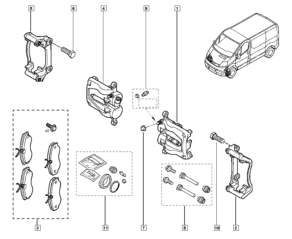 NISSAN 7701050919 - Тормозной суппорт autosila-amz.com