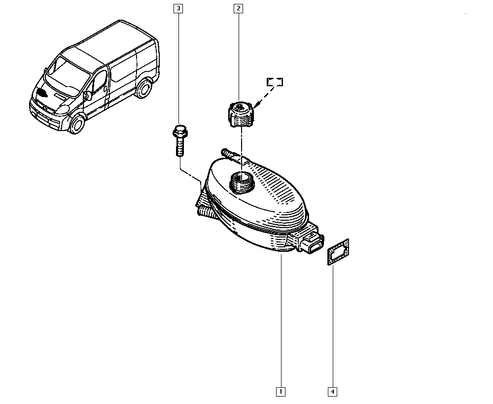 RENAULT 77 01 206 774 - Компенсационный бак, охлаждающая жидкость autosila-amz.com