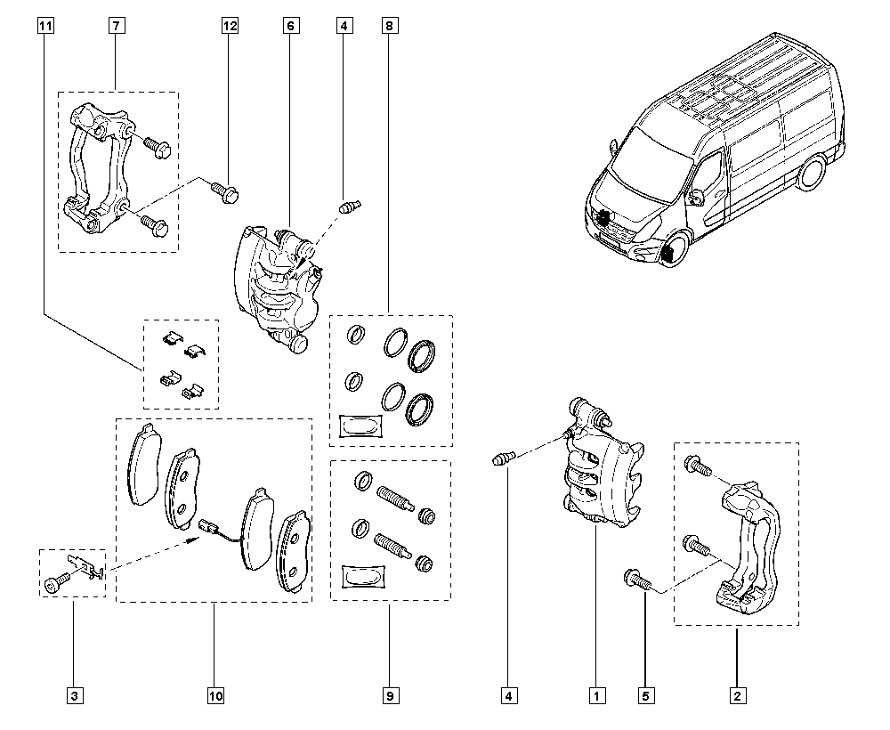 RENAULT 410110092R - 410110092R СУППОРТ ТОРМОЗНОЙ ЛЕВ (МЕТ) autosila-amz.com