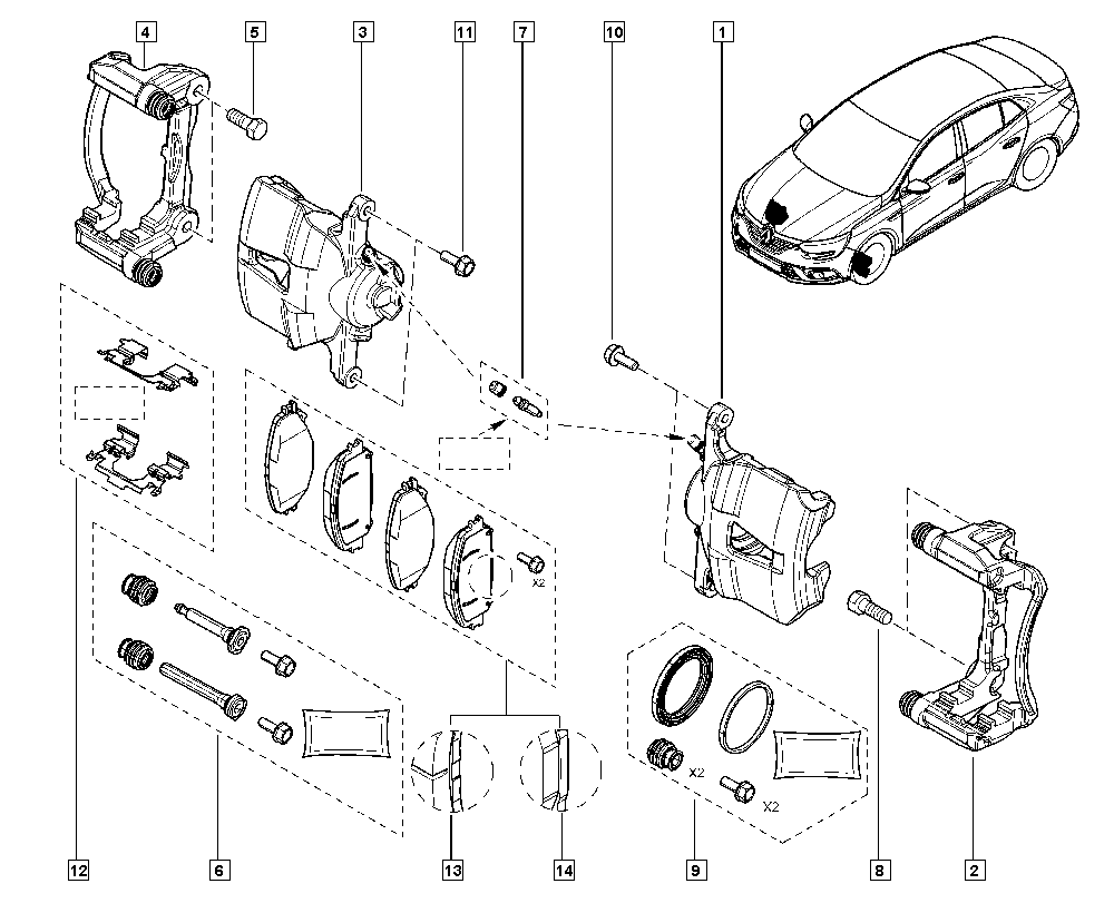 RENAULT 410603407R - Тормозные колодки, дисковые, комплект autosila-amz.com