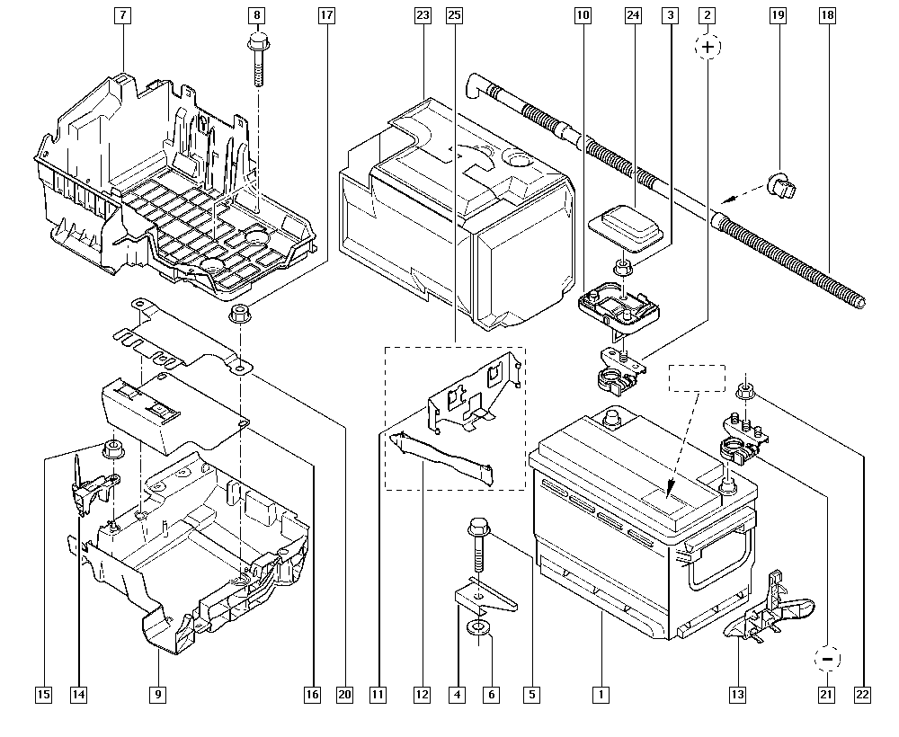 FORD 7711230453 - BATTERY 80AH 760A autosila-amz.com