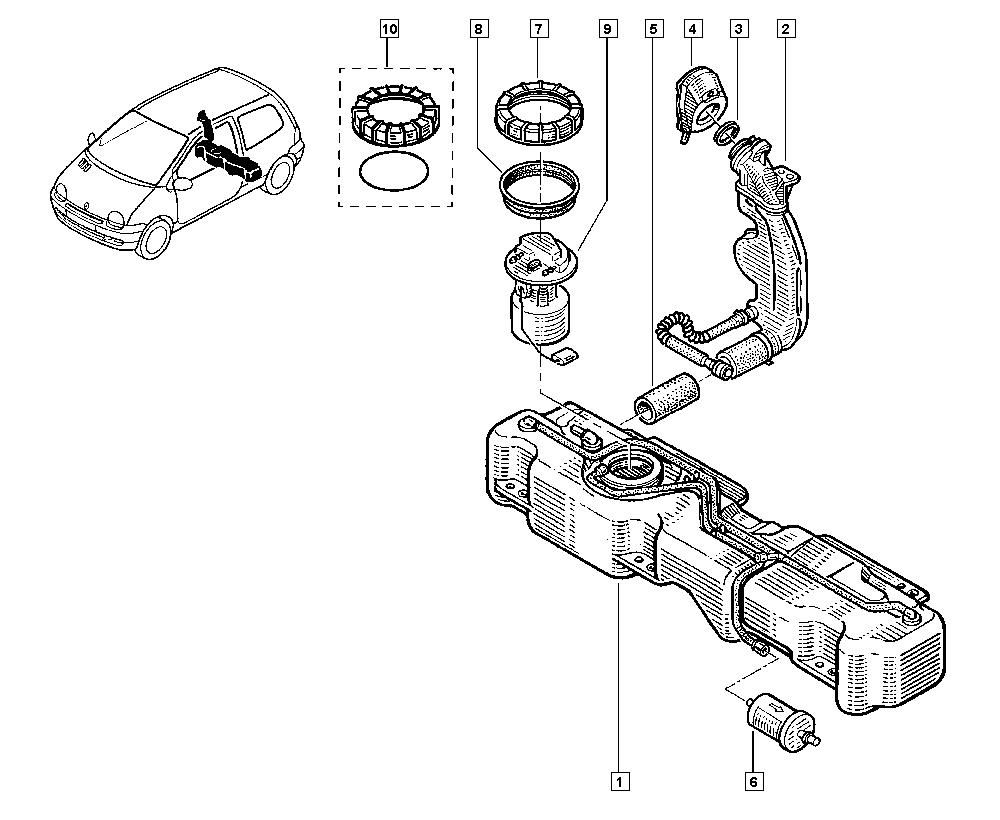 RENAULT 77 00 820 375 - фильтр топливный Ren autosila-amz.com