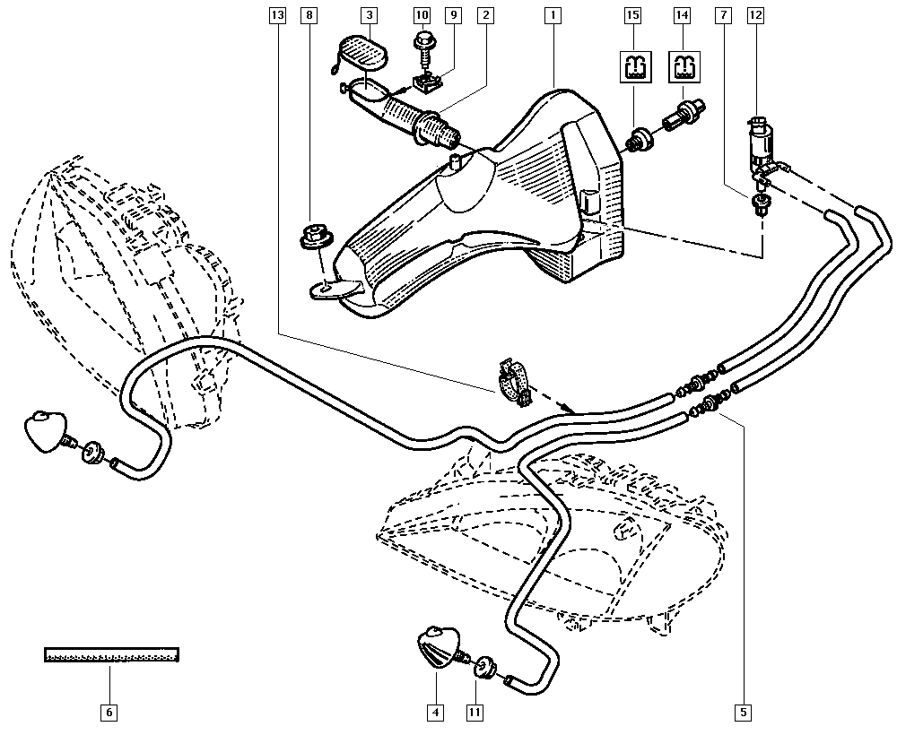 RENAULT 7700 436 687 - Насос омыв. фар autosila-amz.com