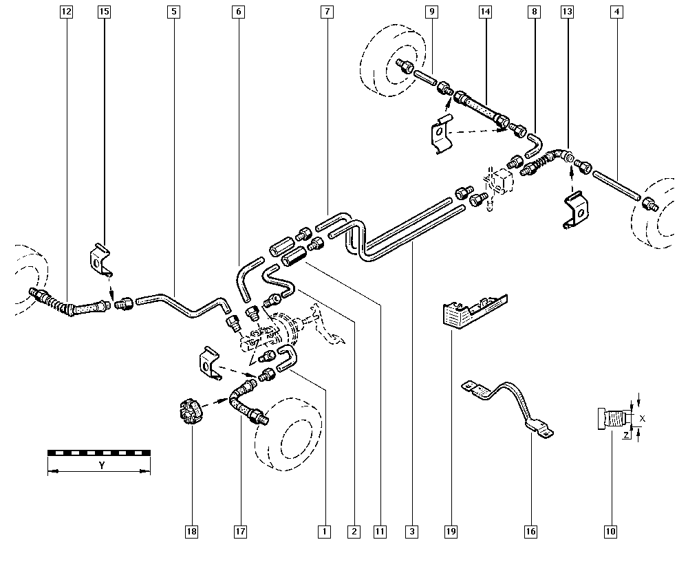 RENAULT 7700314792 - Тормозной шланг autosila-amz.com