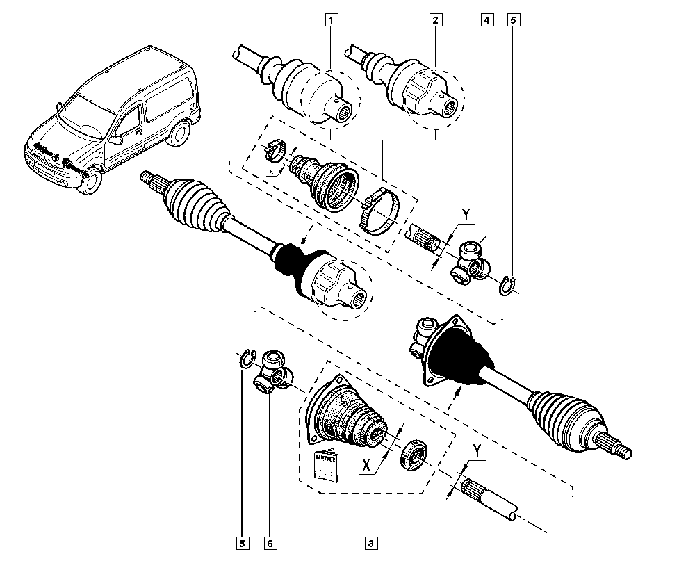 RENAULT 77 00 113 959 - трипоид привода Ren autosila-amz.com