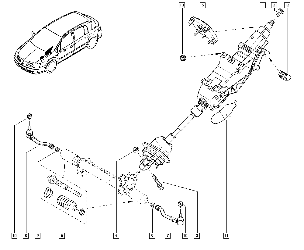 RENAULT TRUCKS 7701 049 282 - Наконечник рулевой тяги, шарнир autosila-amz.com