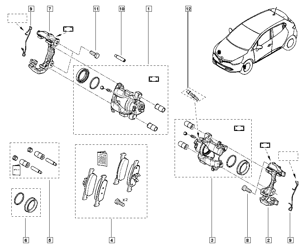 RENAULT 411206232R - Тормозной суппорт autosila-amz.com