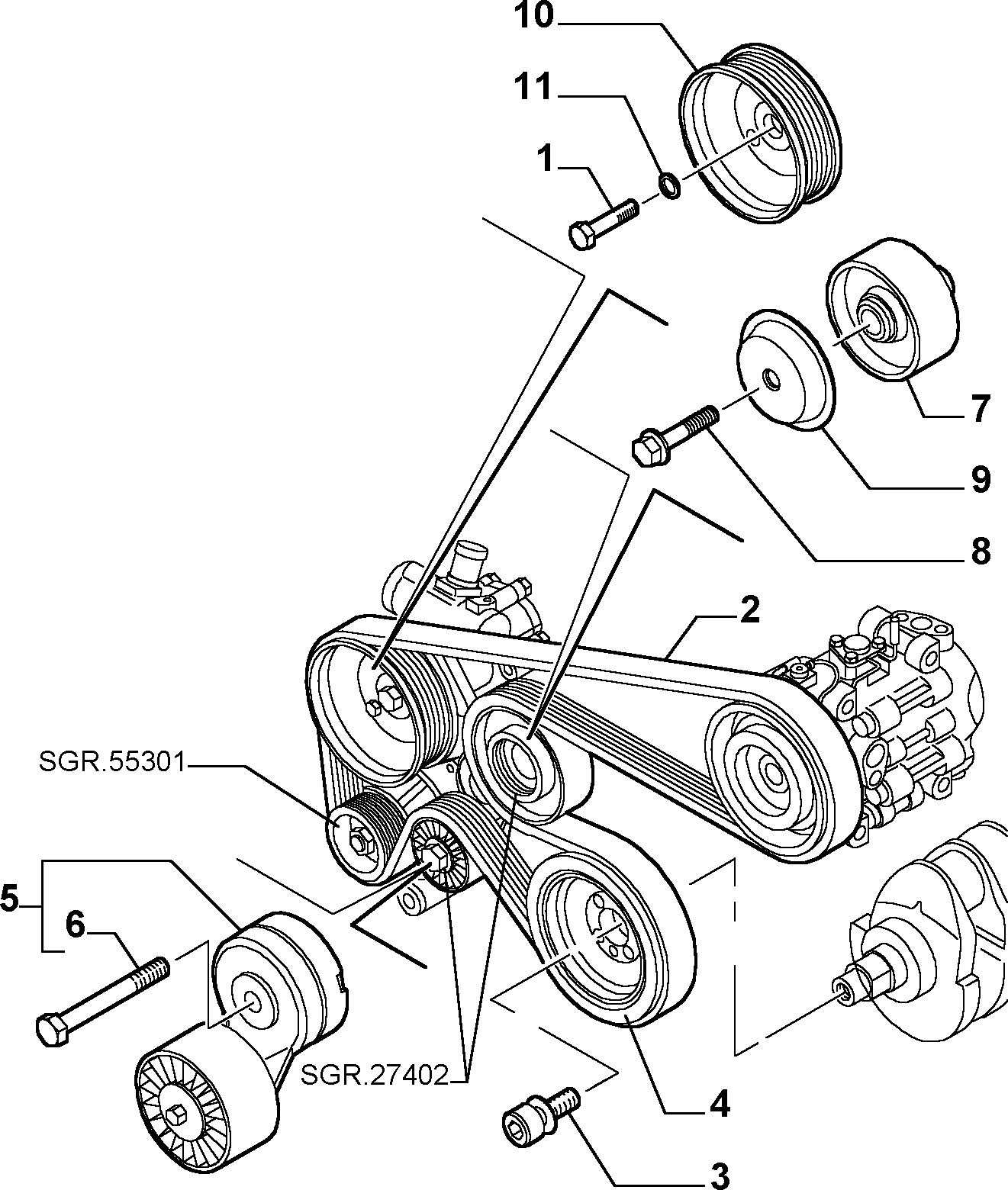 Alfa Romeo 71732372 - Поликлиновой ремень autosila-amz.com