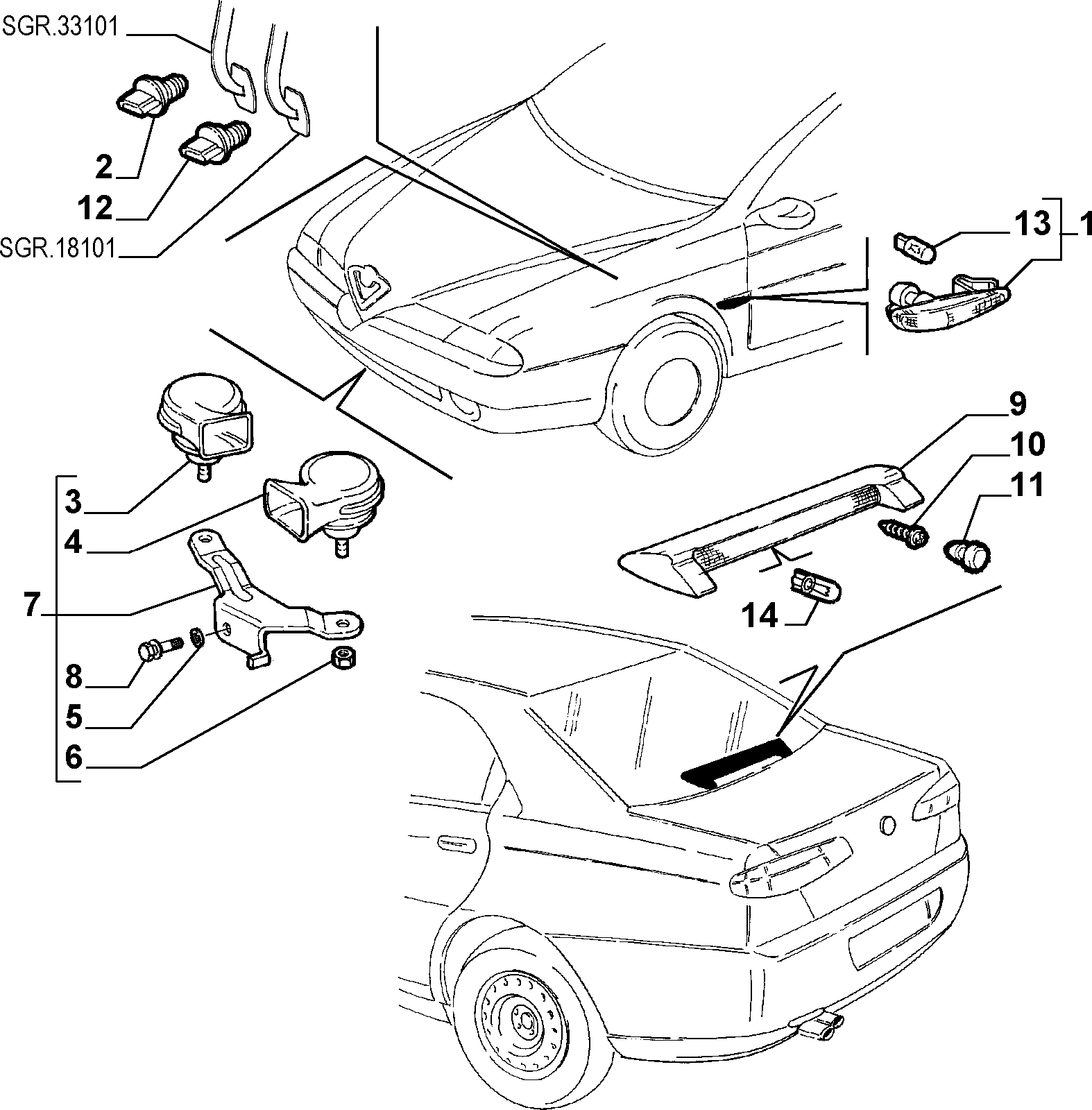 Lancia 7627639 - Выключатель фонаря сигнала торможения autosila-amz.com