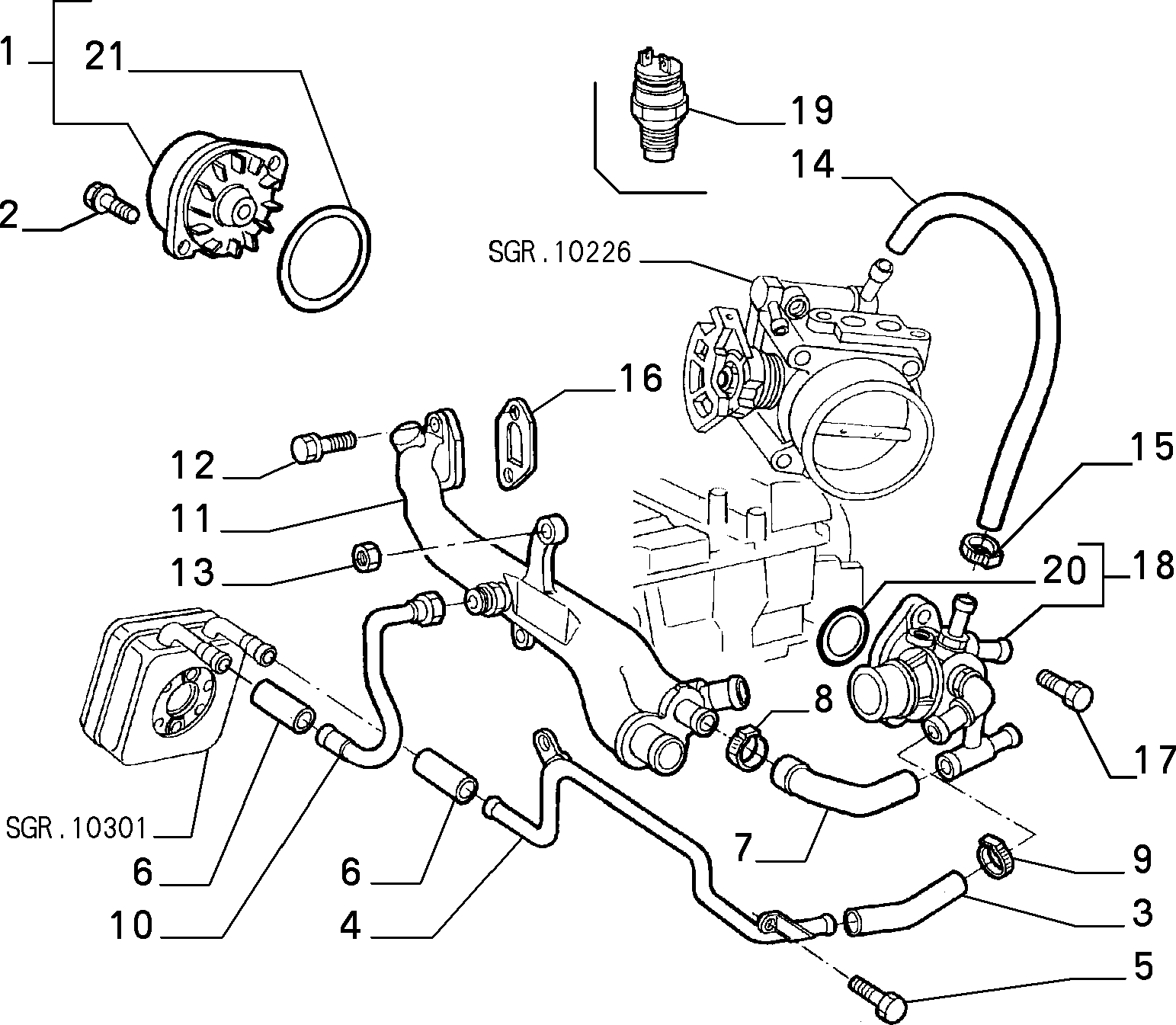 Alfarome/Fiat/Lanci 60586222 - Водяной насос autosila-amz.com