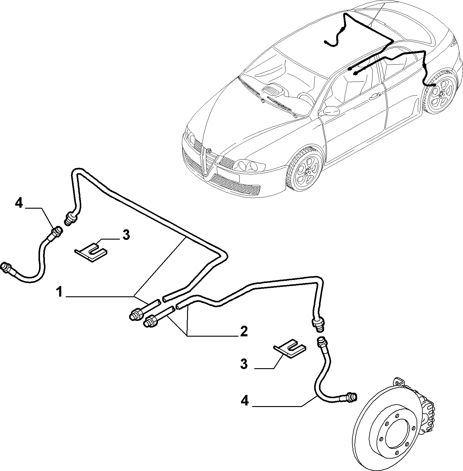 Alfarome/Fiat/Lanci 51700558 - Тормозной шланг autosila-amz.com