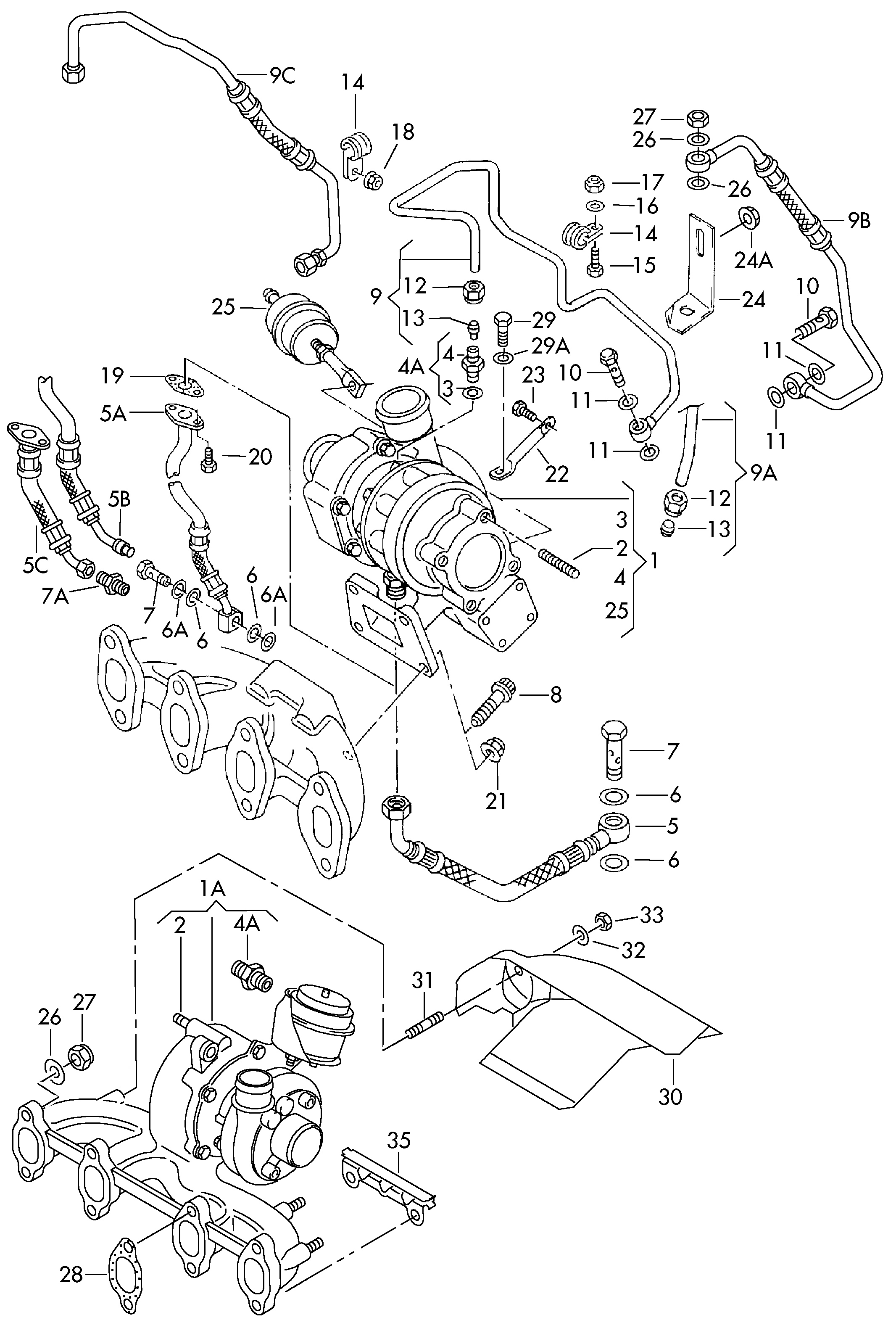 VW 038145771AA - Трубка, маслопровод компрессора autosila-amz.com