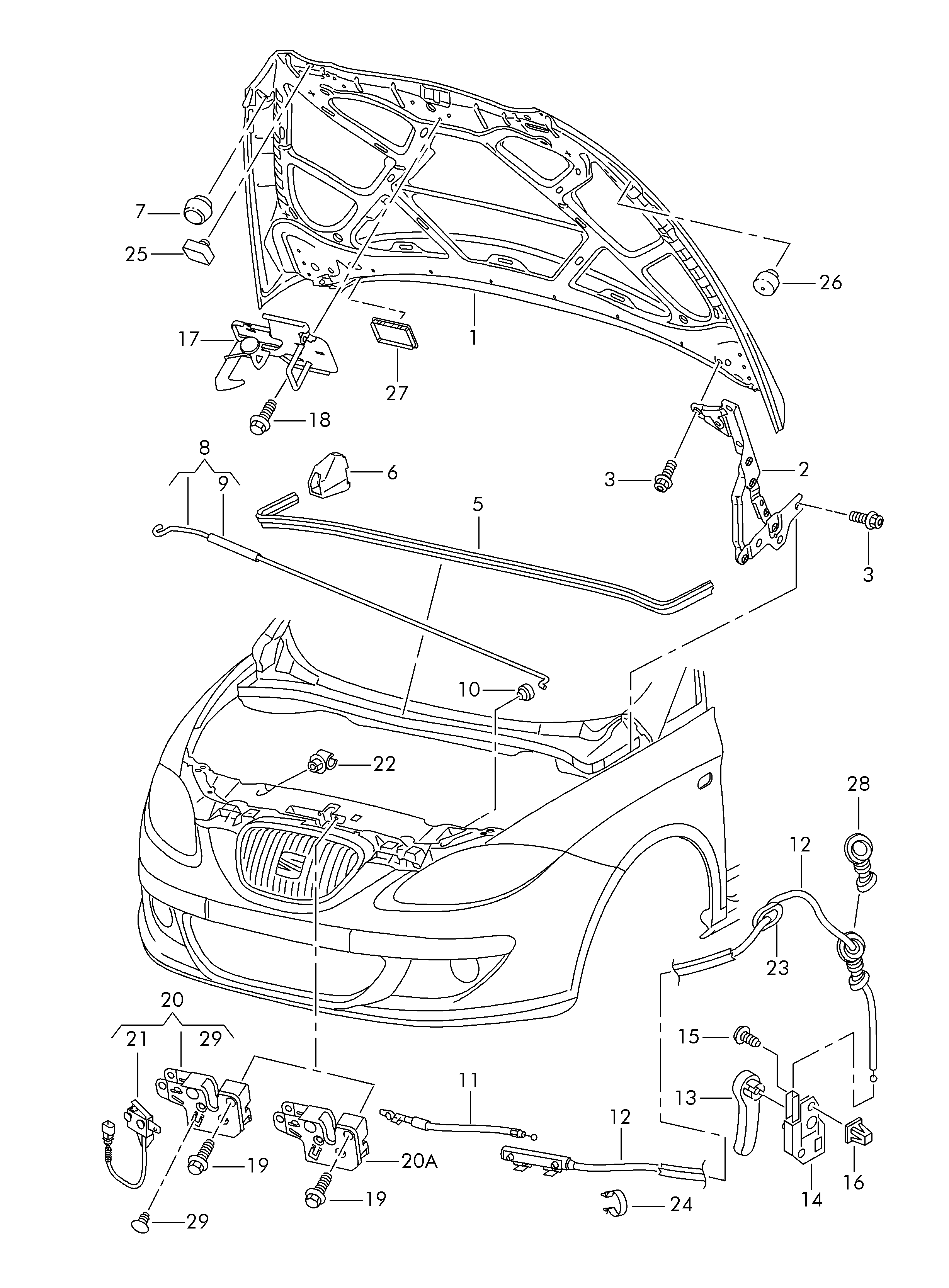 VAG 5P0823301B - Шарнир, капот autosila-amz.com