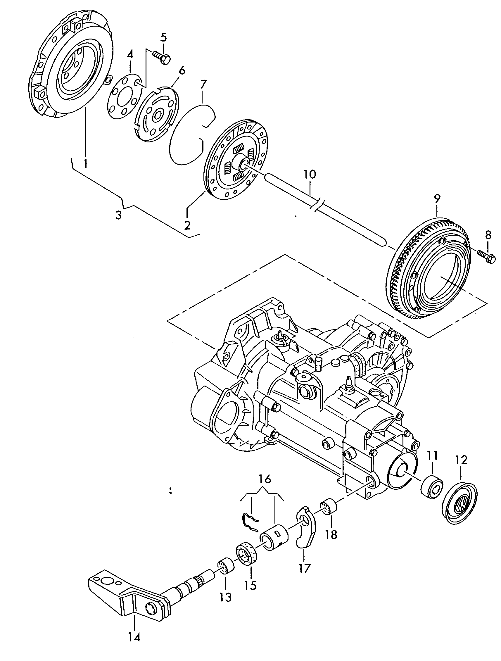 Seat 036 141 025 K - Комплект сцепления autosila-amz.com