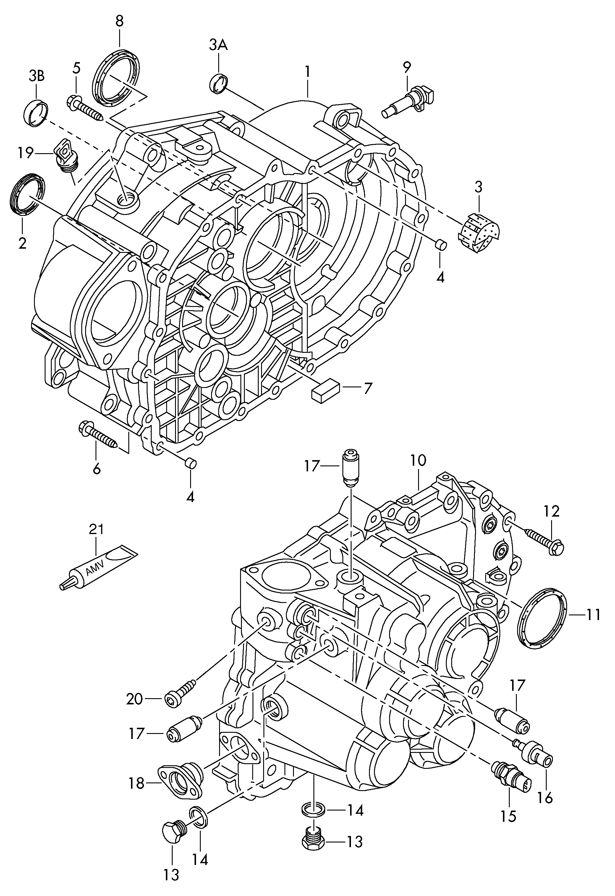 Skoda 02M311113A - Уплотняющее кольцо, коленчатый вал autosila-amz.com