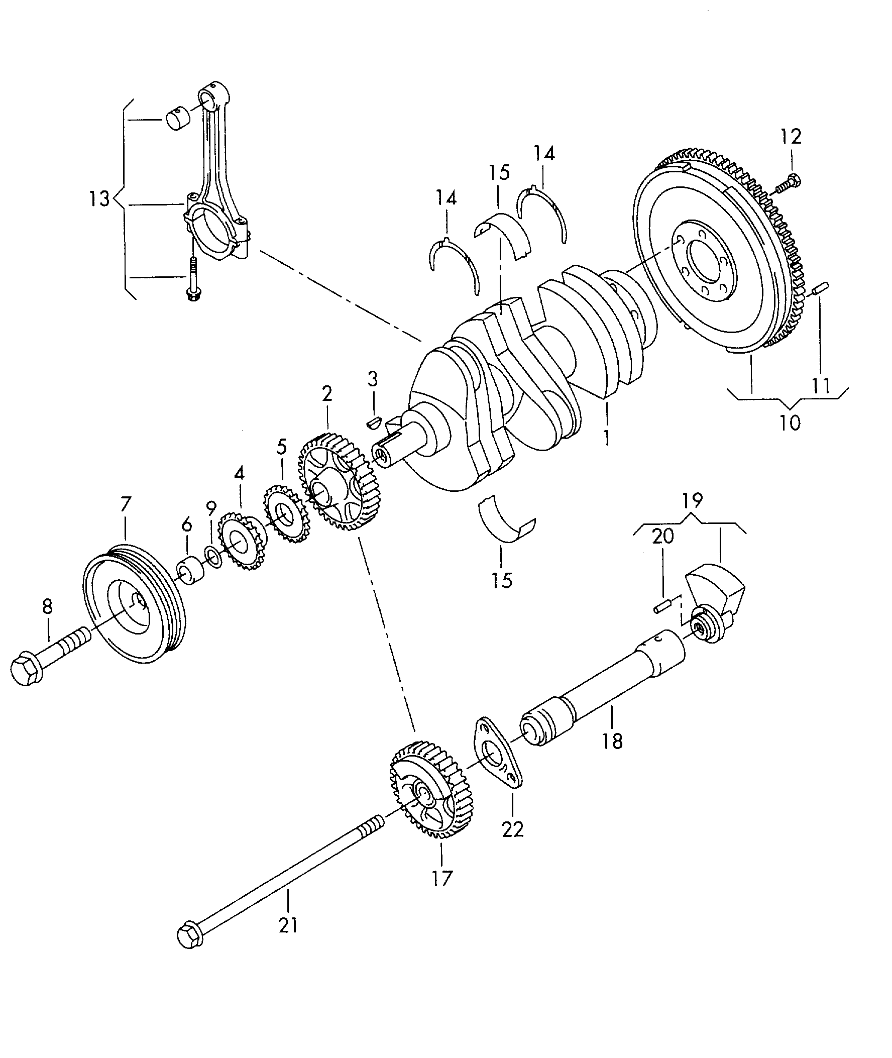 VW 03E 105 209 N - Шестерня, масляный насос autosila-amz.com