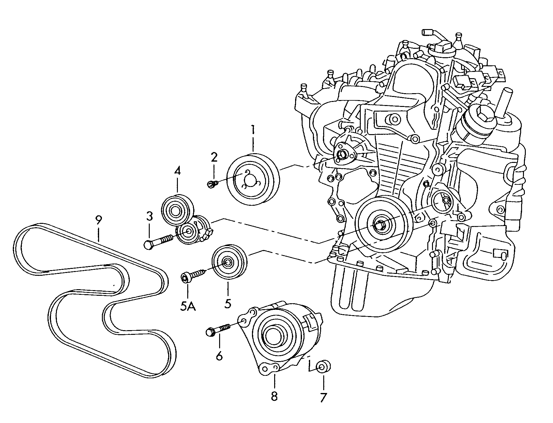 Seat 03E 903 133 B - Натяжитель, поликлиновый ремень autosila-amz.com