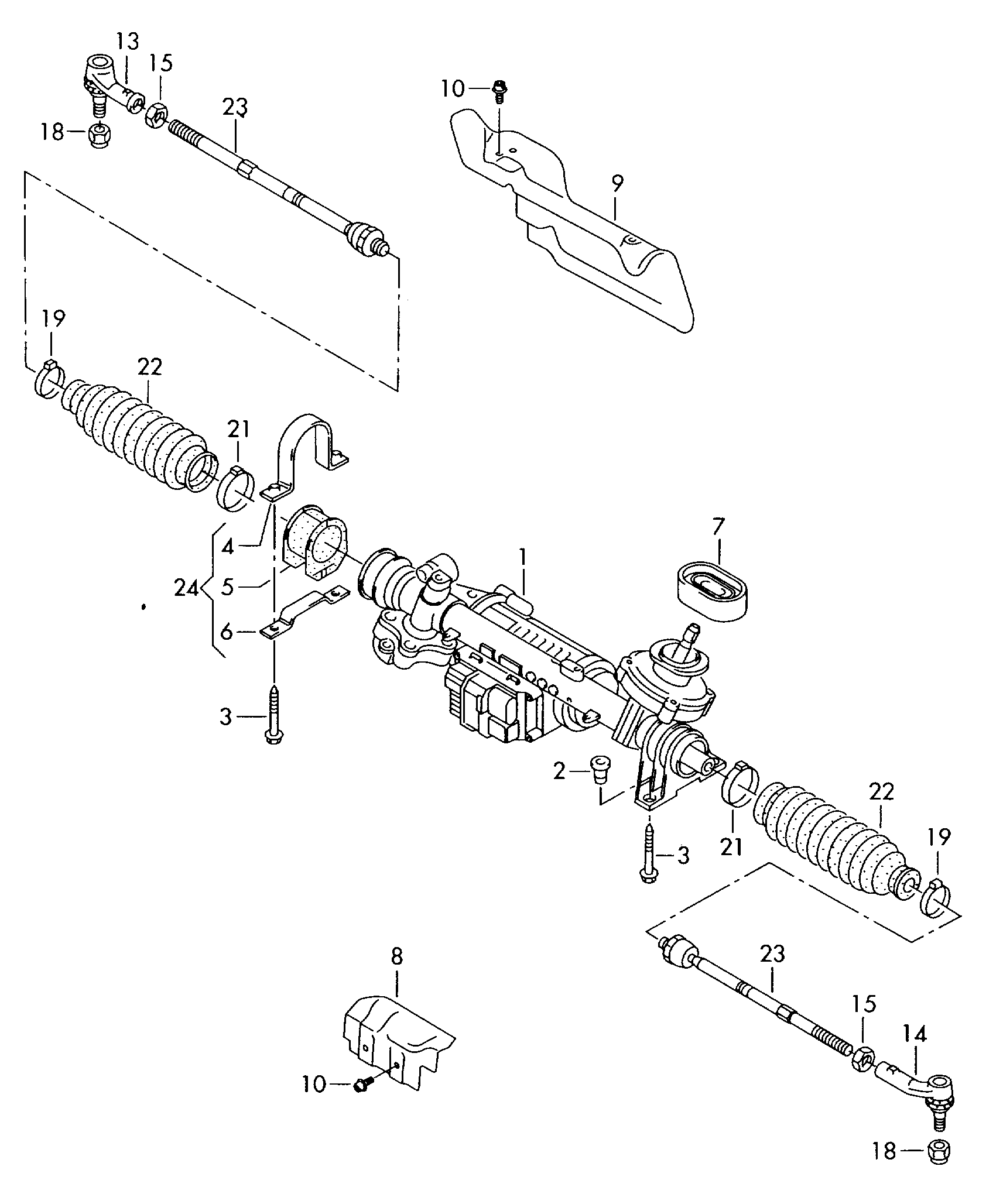 Seat 1K0 423 831 A - Рулевая тяга autosila-amz.com