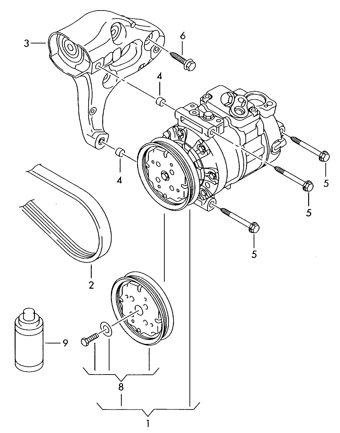 AUDI 1K0820808A - Компрессор кондиционера autosila-amz.com