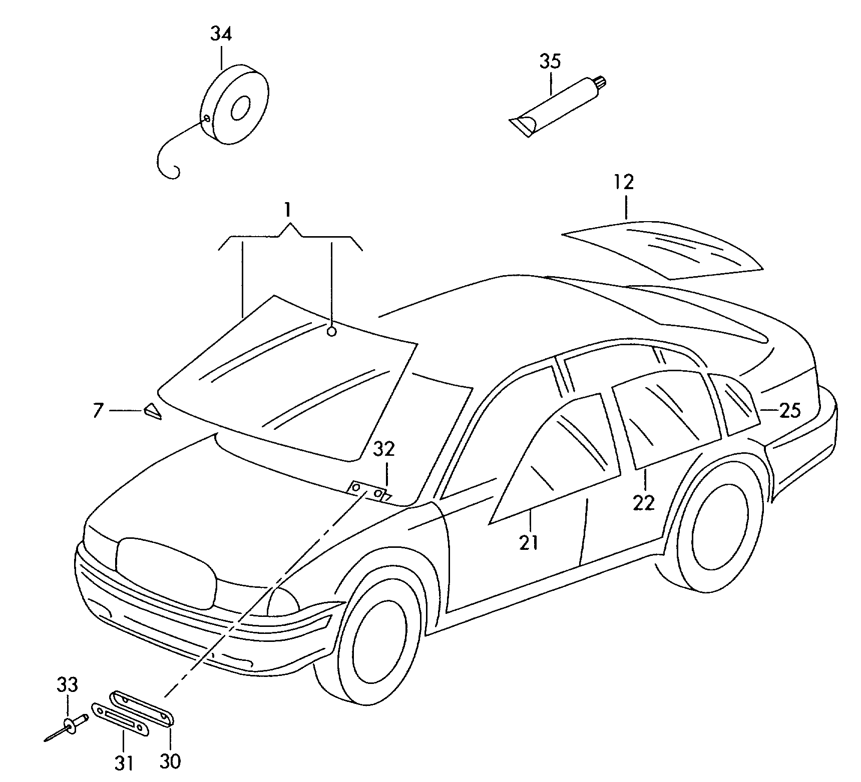 Skoda 3U0845201 - Стекло двери autosila-amz.com