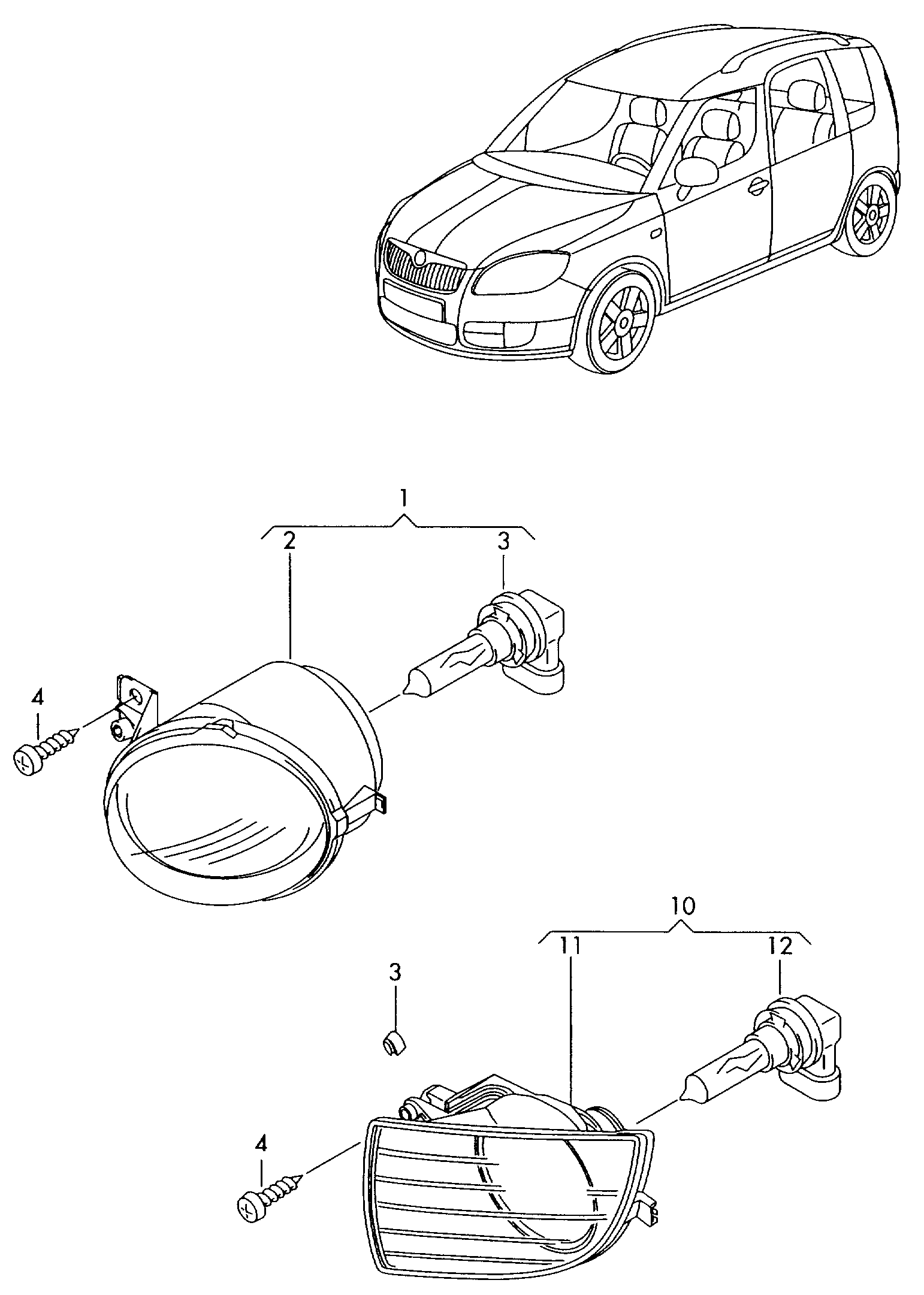 Skoda 7H0 941 699 C - Противотуманная фара autosila-amz.com