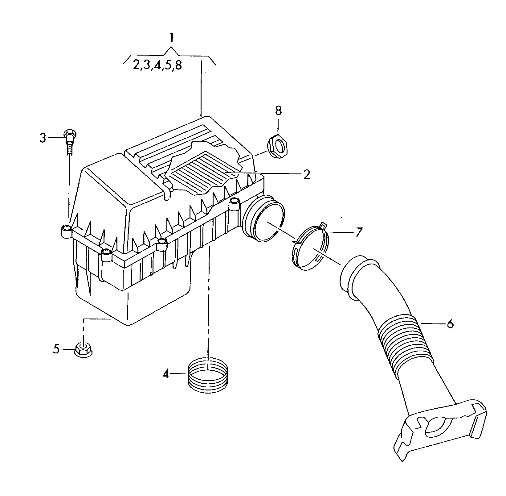 Seat 036129620J - Воздушный фильтр, двигатель autosila-amz.com