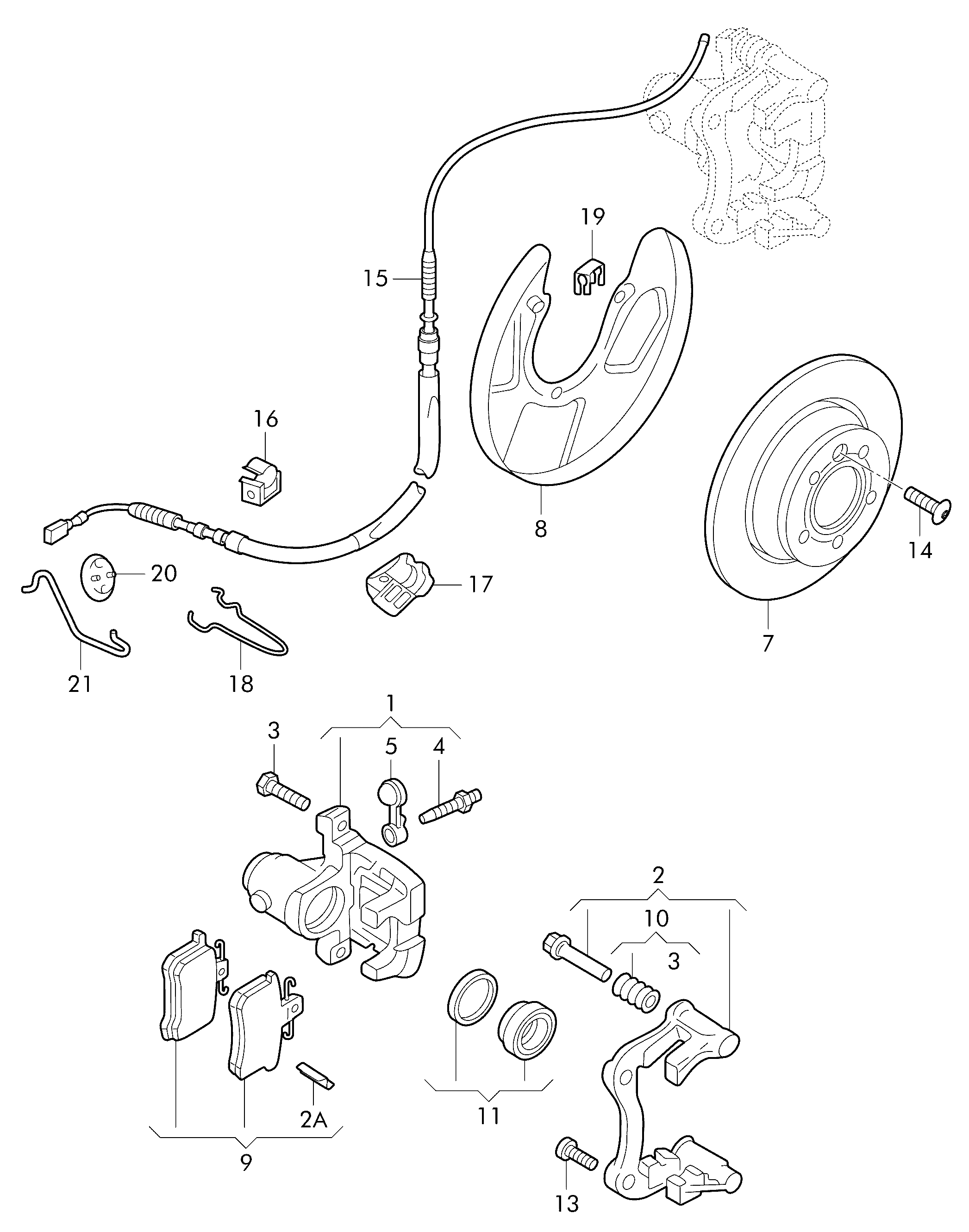 Seat 1J0615423B - Тормозной суппорт autosila-amz.com