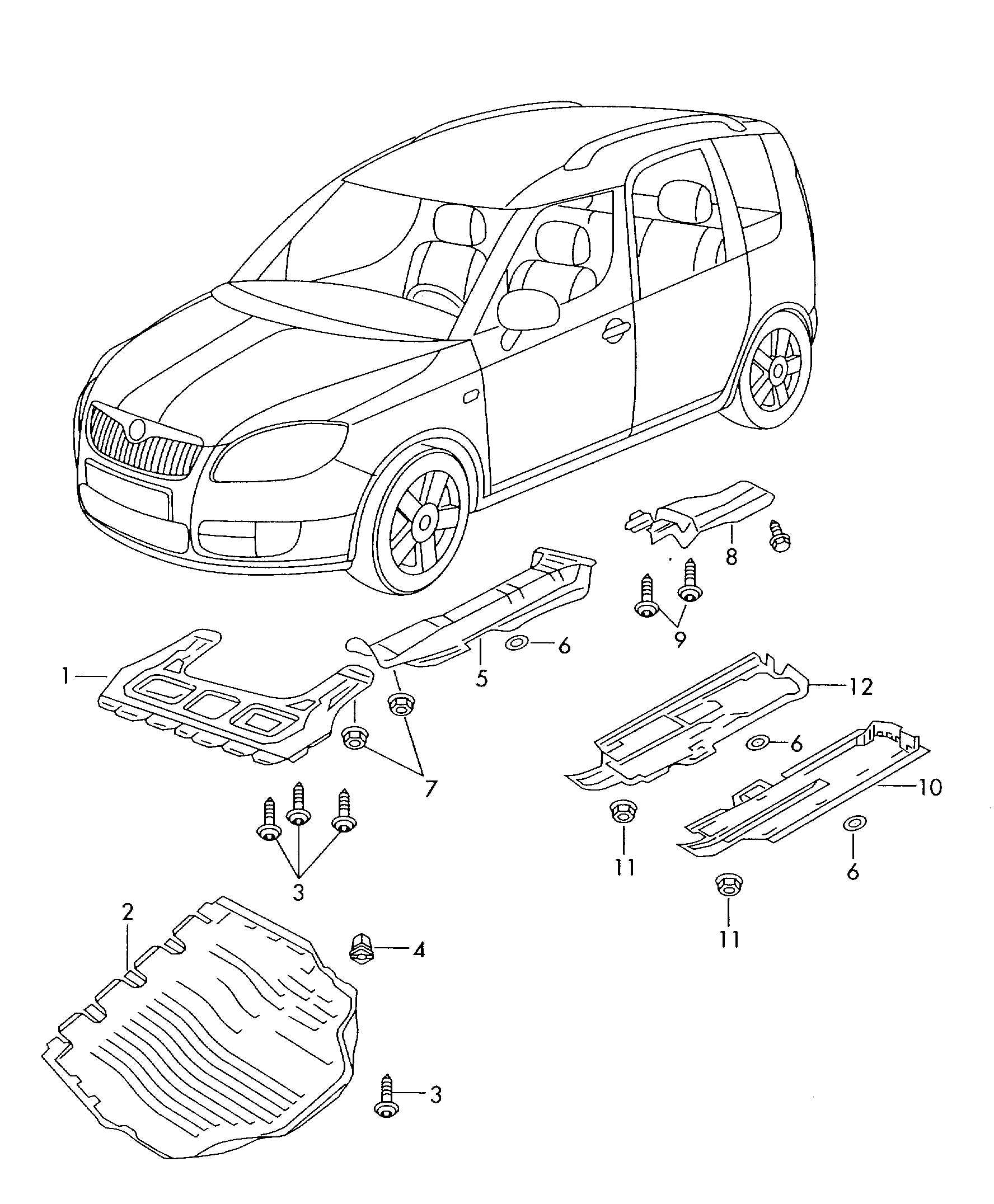 Skoda 6R0825235 - Изоляция моторного отделения autosila-amz.com